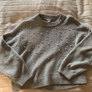 Chunky grey pearl sweater